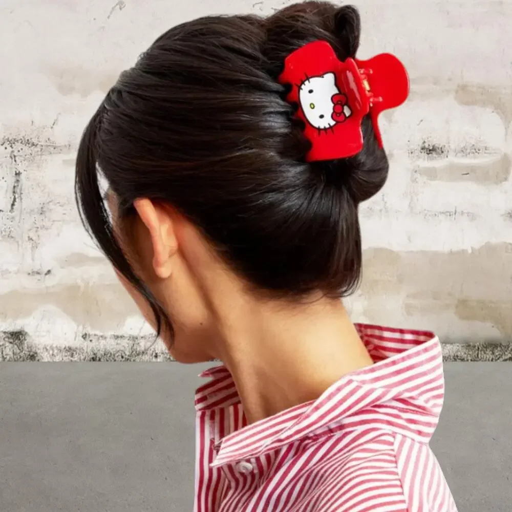 Hello Kitty x Kitsch Recycled Plastic Claw Clip - Kitty Face NEW